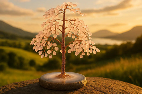 Arbre de vie en Quartz Rose 