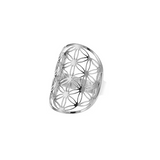 Bague Fleur de Vie Élégante Plaqué Argent