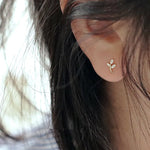 Boucles d'oreilles Arbre de Vie Tige cristal