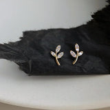 Boucles d'oreilles Arbre de Vie Tige cristal