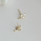 Boucles d'oreilles Arbre de Vie Tige cristal