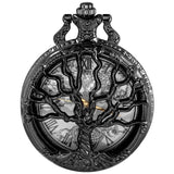 Montre à Gousset Arbre de Vie Noire