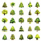 Stickers Arbre de Vie Lot de 10 ou 50 autocollants pour bagages, motif forêt, à faire soi-même, papeterie