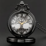 Montre à Gousset Arbre de Vie Noire