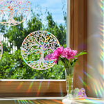 Stickers Arbre de VieAutocollants réfléchissants en PVC Rainbow-Suncatcher