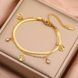 Bracelet Arbre de Vie Or Chaîne Serpent