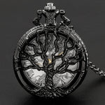 Montre à Gousset Arbre de Vie Noire