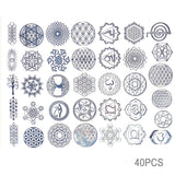 Stickers Arbre de Vie Pyramide d'orgonite géométrique sacrée en résine époxy, 10 à 80 pièces