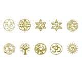 Stickers Arbre de Vie Pyramide d'orgonite géométrique sacrée en résine époxy, 10 à 80 pièces