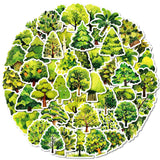 Stickers Arbre de Vie Lot de 10 ou 50 autocollants pour bagages, motif forêt, à faire soi-même, papeterie