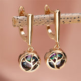 Boucles d'oreilles Arbre de Vie Breloque