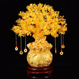 Arbre de Vie Feng Shui Porte Bonheur Doré Image