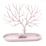 Arbre de Vie Porte Bijoux Cerf Rose Image