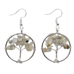 Boucles d'Oreilles Arbre de Vie Labradorite