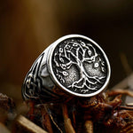 Bague Arbre de Vie Chevalière Vintage Viking Image