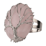 Bague Arbre de Vie Rose Quartz Image