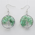 Boucles d'Oreilles Arbre de Vie Aventurine Image