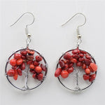 Boucles d'Oreilles Arbre de Vie Corail Image