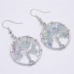 Boucles d'Oreilles Arbre de Vie Fluorite Image