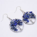 Boucles d'Oreilles Arbre de Vie Lapis Lazulli Image