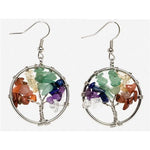 Boucles d'Oreilles Arbre de Vie Multicolore Image