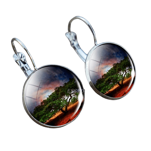 Boucles d'Oreilles Arbre de Vie Mystique Image