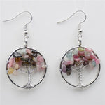 Boucles d'Oreilles Arbre de Vie Tourmaline Image