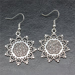 Boucles d'Oreilles Fleur de Vie Mandala Image