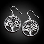 Boucles d’Oreilles Pendantes Arbre de Vie en Cuivre Image