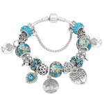 Bracelet Arbre de Vie Calme Azur - Bleu Clair Image