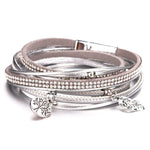 Bracelet Arbre de Vie Cuir - Rose Clair Image