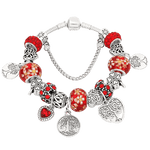 Bracelet Arbre de Vie Fantaisie - Rouge Espoir Image