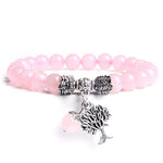 Bracelet Arbre de Vie Pierre - Quartz Rose Image