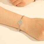 Bracelet Fleur de Vie Or et Argent Image