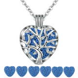 Collier Arbre de Vie Cœur Bleu Image