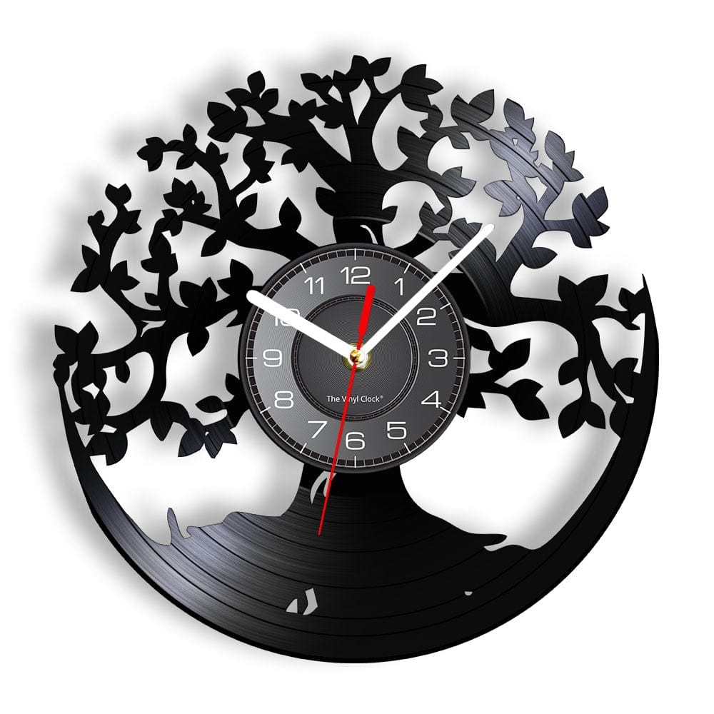 Horloge Arbre de Vie Vinyle Feuillu Image