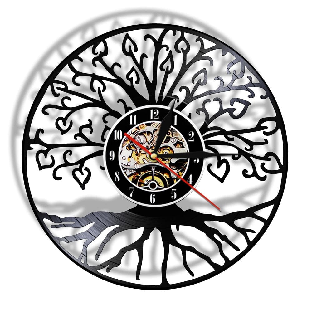 Horloge Arbre de Vie Vinyle Moderne Image