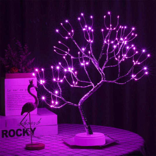 Lampe de Chevet Arbre de Vie Violette Image