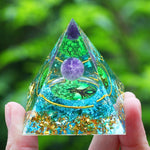 Orgonite Pyramide Améthyste "Arbre de Vie Éternel" Image