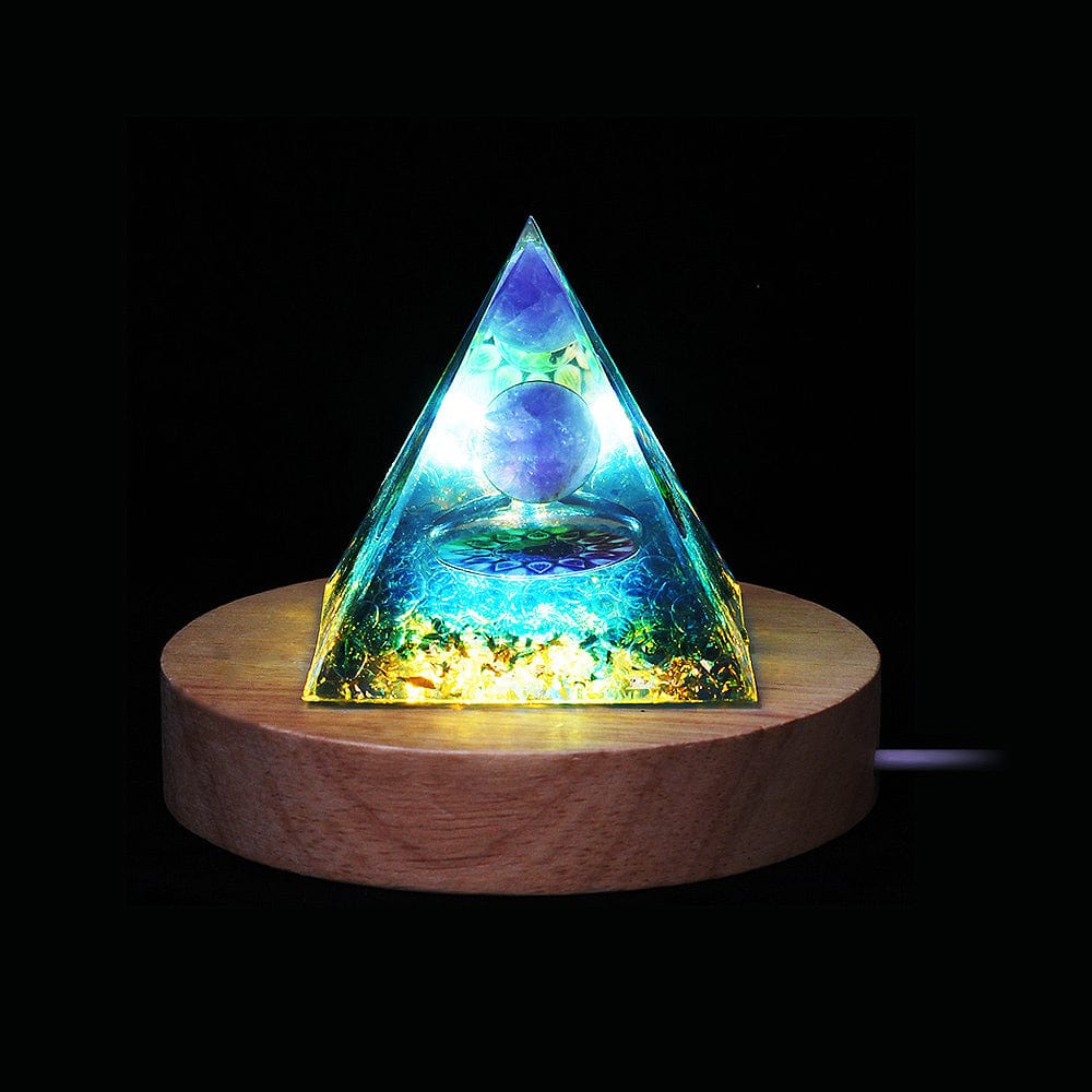 Socle Lumineux pour Pyramide Orgonite - USB Image
