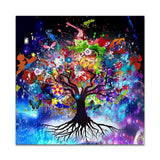 Tableau Arbre de Vie Teinté Vibrant Image